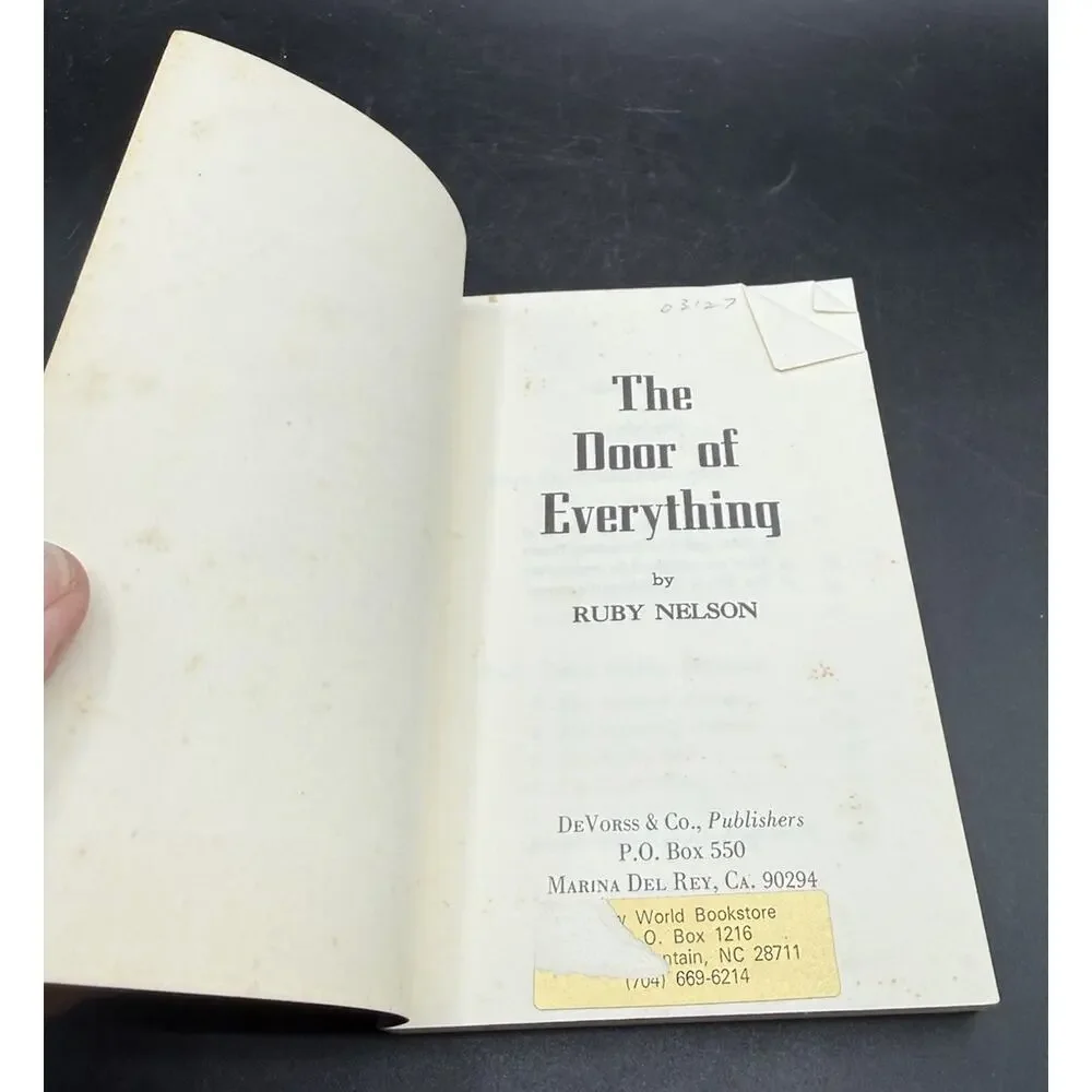 The Door Of Everything Ruby Nelson 1963 Small Rare Vintage Softcover